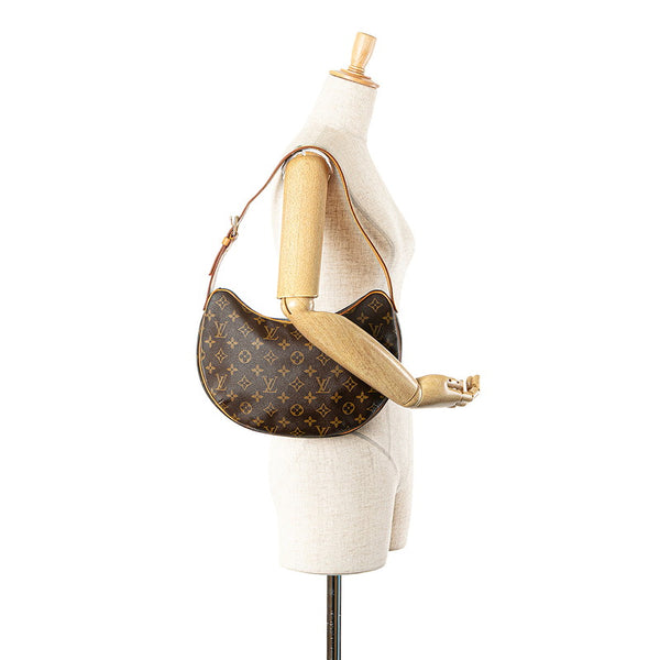 ルイ ヴィトン モノグラム クロワッサンMM ワンショルダーバッグ M51512 ブラウン PVC レザー レディース LOUIS VUITTON 【中古】