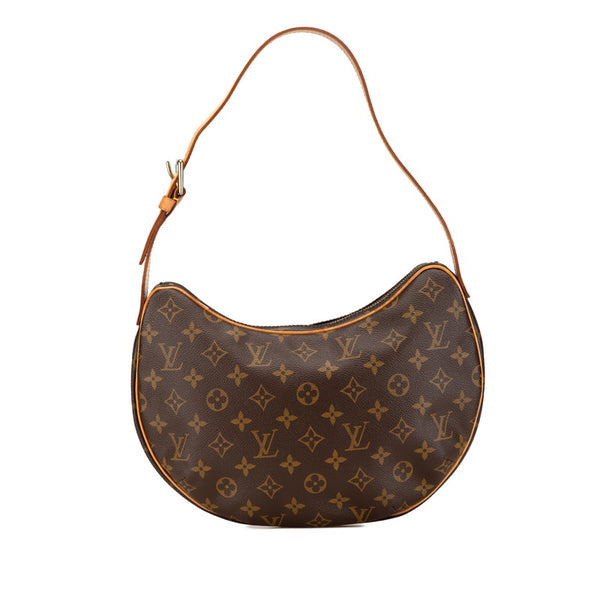 ルイ ヴィトン モノグラム クロワッサンMM ワンショルダーバッグ M51512 ブラウン PVC レザー レディース LOUIS VUITTON 【中古】