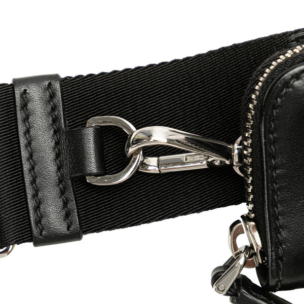 プラダ トライアングルロゴ 斜め掛け ショルダーバッグ 2VH168 ブラック レザー レディース PRADA 【中古】