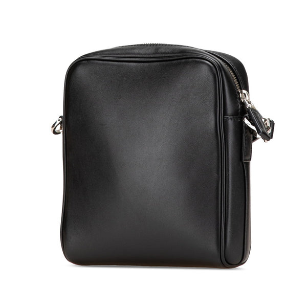 プラダ トライアングルロゴ 斜め掛け ショルダーバッグ 2VH168 ブラック レザー レディース PRADA 【中古】