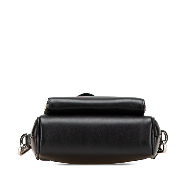 プラダ トライアングルロゴ 斜め掛け ショルダーバッグ 2VH168 ブラック レザー レディース PRADA 【中古】