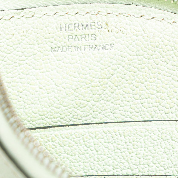 エルメス パドック コインケース ヴェールフィズ  クミン シェーブル レディース HERMES 【中古】