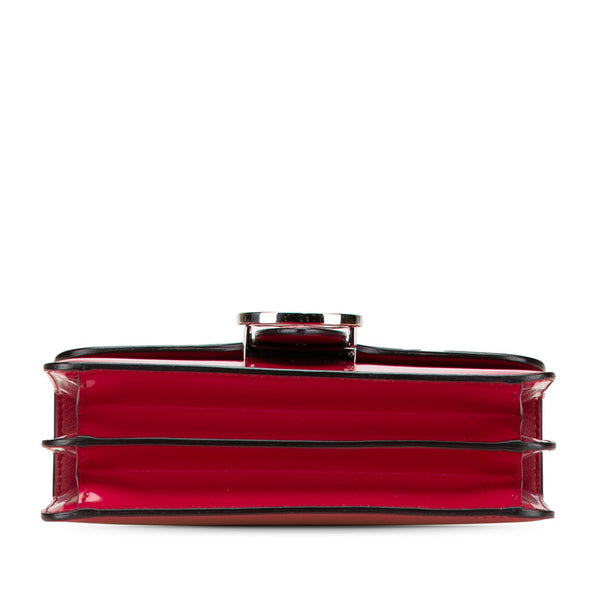 グッチ インターロッキングG 斜め掛け チェーン ショルダーバッグ 387609 ピンク レザー レディース GUCCI 【中古】