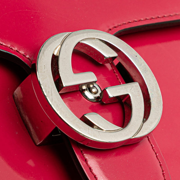 グッチ インターロッキングG 斜め掛け チェーン ショルダーバッグ 387609 ピンク レザー レディース GUCCI 【中古】