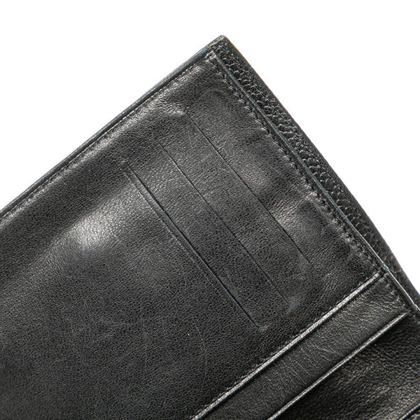 シャネル ココマーク がま口 二つ折り財布 ブラック キャビアスキン レディース CHANEL 【中古】