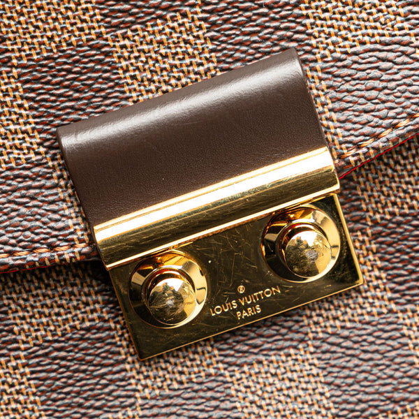 ルイ ヴィトン ダミエ クロワゼットPM ハンドバッグ ショルダーバッグ 2WAY N53000 ブラウン PVC レザー レディース LOUIS VUITTON 【中古】