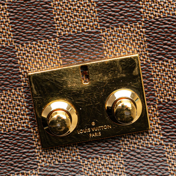 ルイ ヴィトン ダミエ クロワゼットPM ハンドバッグ ショルダーバッグ 2WAY N53000 ブラウン PVC レザー レディース LOUIS VUITTON 【中古】