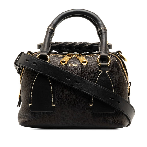 クロエ ダリア スモール ハンドバッグ ショルダーバッグ 2WAY ブラック レザー レディース Chloe 【中古】
