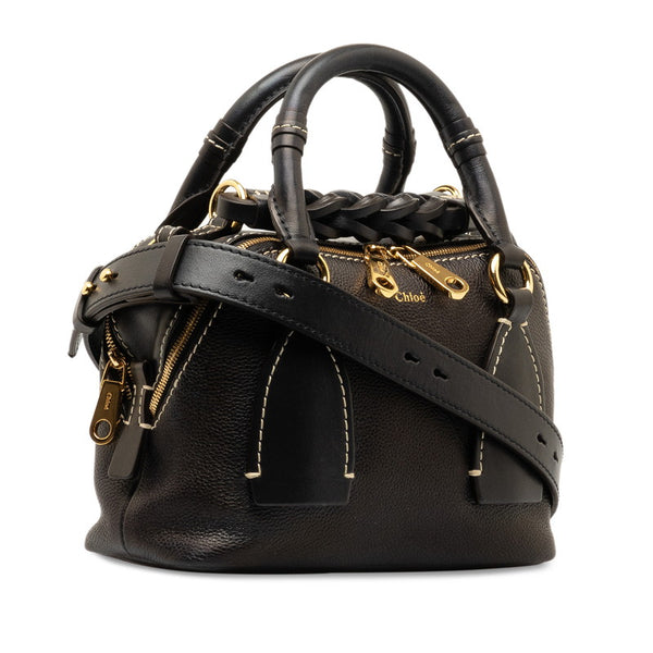 クロエ ダリア スモール ハンドバッグ ショルダーバッグ 2WAY ブラック レザー レディース Chloe 【中古】
