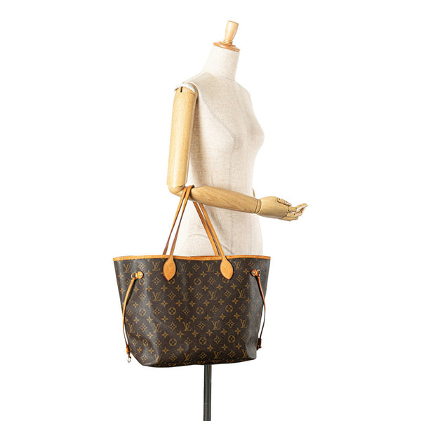 ルイ ヴィトン モノグラム ネヴァーフルMM ショルダ-バッグ トートバッグ M40156 ブラウン PVC レザー レディース LOUIS VUITTON 【中古】