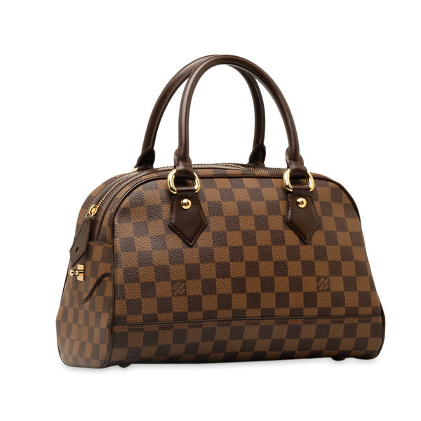ルイ ヴィトン ダミエ ドゥオモ ハンドバッグ ボストンバッグ N60008 ブラウン PVC レザー レディース LOUIS VUITTON 【中古】