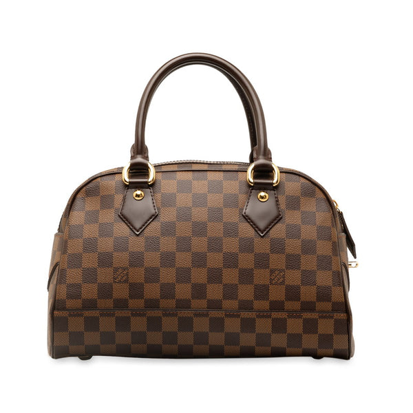 ルイ ヴィトン ダミエ ドゥオモ ハンドバッグ ボストンバッグ N60008 ブラウン PVC レザー レディース LOUIS VUITTON 【中古】