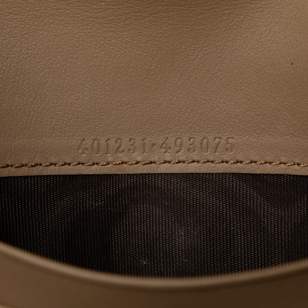 グッチ GGスプリーム デュオニソス 斜め掛け チェーン ショルダーバッグ ウォレット 401231 べージュ PVC レザー レディース GUCCI 【中古】