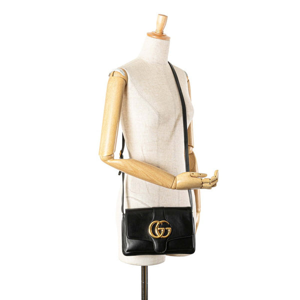グッチ アリー スモール ショルダーバッグ 550129 ブラック レザー レディース GUCCI 【中古】