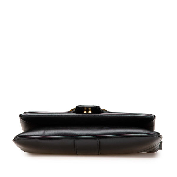 グッチ アリー スモール ショルダーバッグ 550129 ブラック レザー レディース GUCCI 【中古】