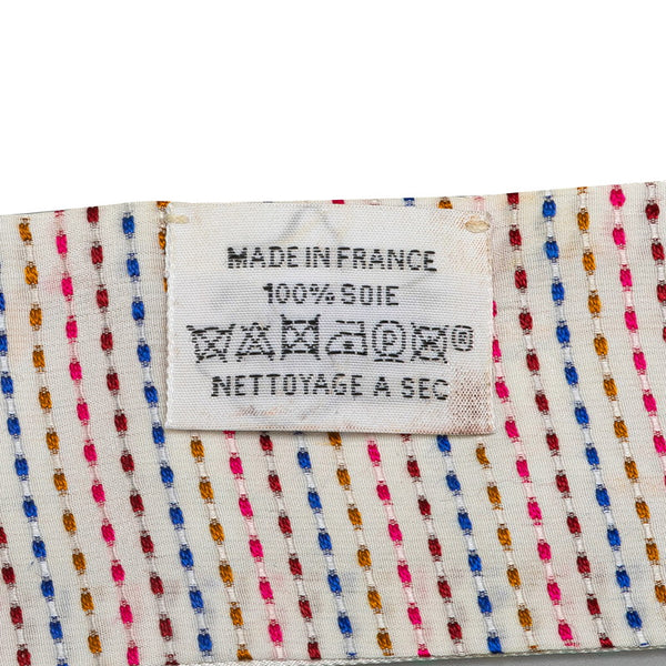 エルメス ツイリー Chevaloscope Neon シュヴァロスコープ ネオン スカーフ ホワイト マルチカラー シルク レディース HERMES 【中古】