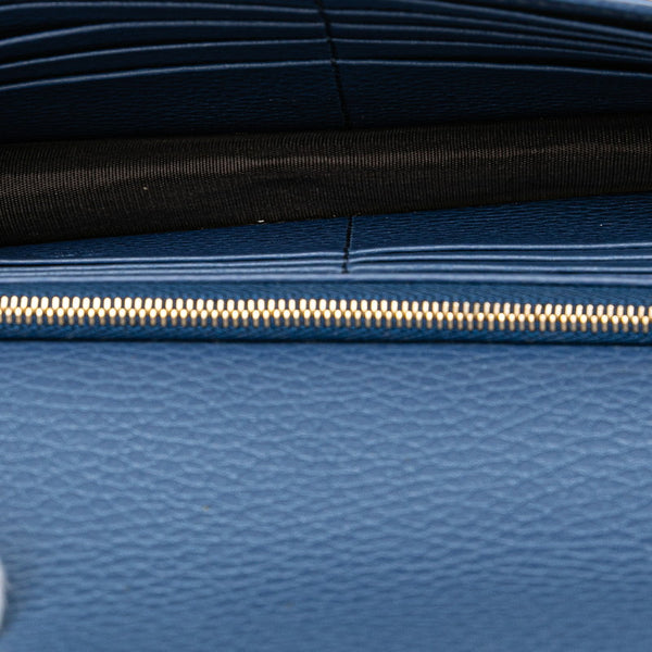 グッチ インターロッキングG 斜め掛け チェーン ショルダーバッグ 510314 ブルー レザー レディース GUCCI 【中古】