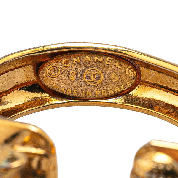 シャネル ココマーク フープ イヤリング ゴールド メッキ レディース CHANEL 【中古】
