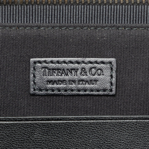 ティファニー クラッチバッグ ブラック レザー レディース TIFFANY&Co. 【中古】