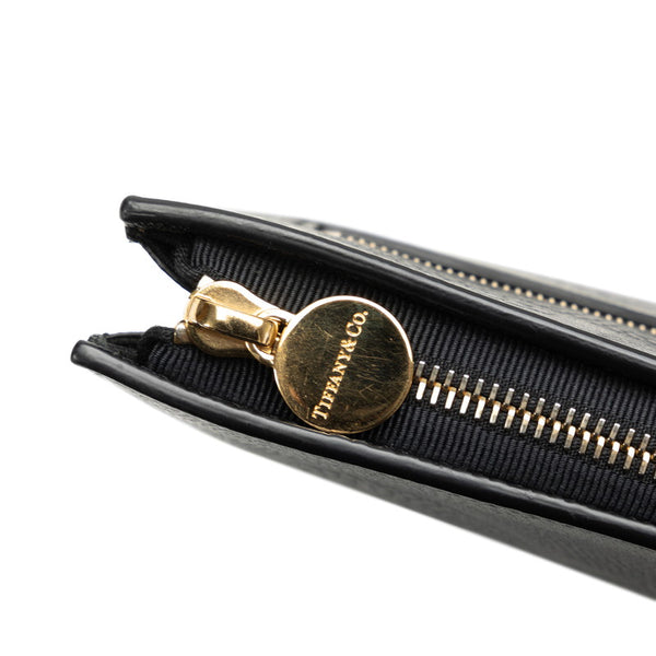 ティファニー クラッチバッグ ブラック レザー レディース TIFFANY&Co. 【中古】