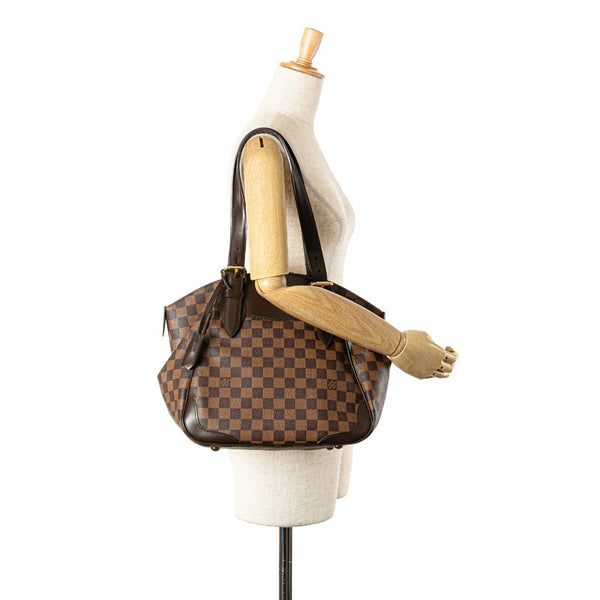 ルイ ヴィトン ダミエ ヴェローナMM  ハンドバッグ ショルダーバッグ N41118 ブラウン PVC レザー レディース LOUIS VUITTON 【中古】