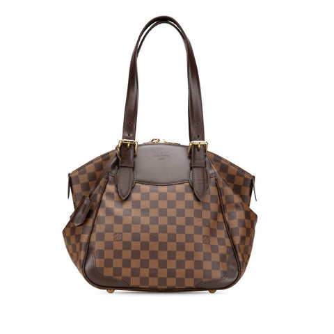 ルイ ヴィトン ダミエ ヴェローナMM  ハンドバッグ ショルダーバッグ N41118 ブラウン PVC レザー レディース LOUIS VUITTON 【中古】