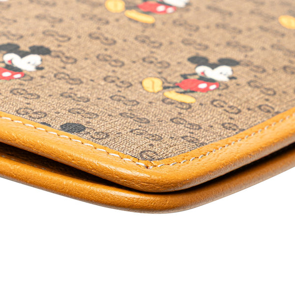 グッチ × ディズニー Disney マイクロGGスプリーム クラッチバッグ 602552 ブラウン系 PVC レザー レディース GUCCI 【中古】