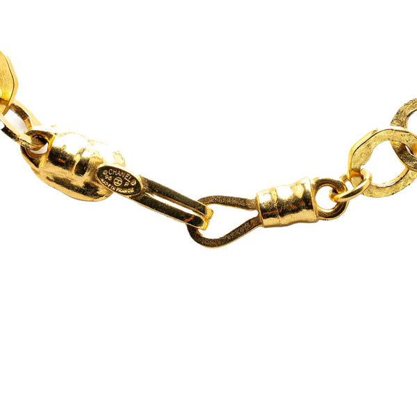 シャネル ヴィンテージ ココマーク チェーン ロング ネックレス ゴールド メッキ レディース CHANEL 【中古】