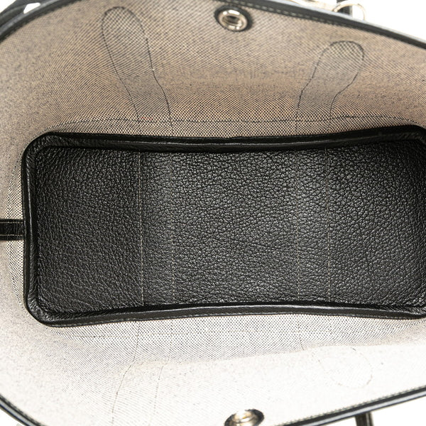 エルメス ガーデンパーティTPM ハンドバッグ ショルダーバッグ 2WAY グレー ブラック トワルアッシュ レザー レディース HERMES 【中古】