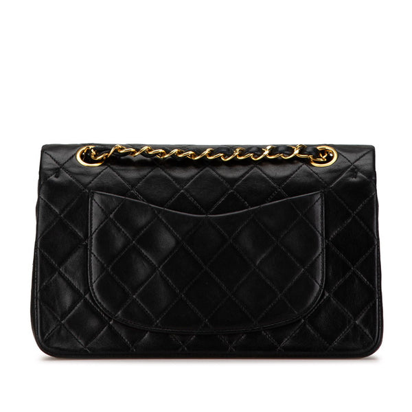 シャネル マトラッセ23 Wフラップ チェーン ショルダーバッグ ブラック ラムスキン レディース CHANEL 【中古】