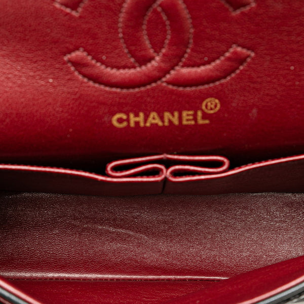 シャネル マトラッセ23 Wフラップ チェーン ショルダーバッグ ブラック ラムスキン レディース CHANEL 【中古】