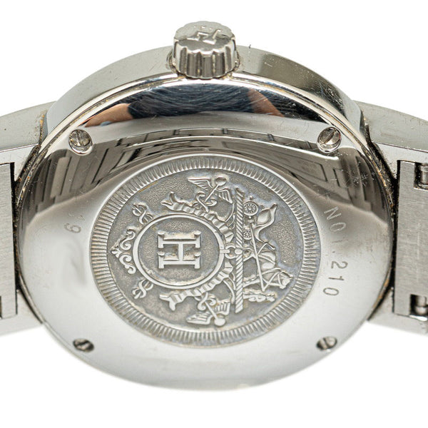 エルメス ノマード 腕時計 N01.210 自動巻き ホワイト文字盤 ステンレススチール レディース HERMES 【中古】