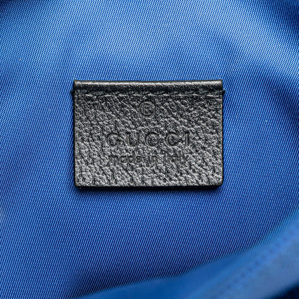 グッチ GGナイロン 斜め掛け メッセンジャーバッグ ショルダーバッグ 643858 ブルー ブラック ナイロン レディース GUCCI 【中古】