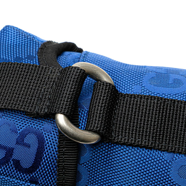 グッチ GGナイロン 斜め掛け メッセンジャーバッグ ショルダーバッグ 643858 ブルー ブラック ナイロン レディース GUCCI 【中古】