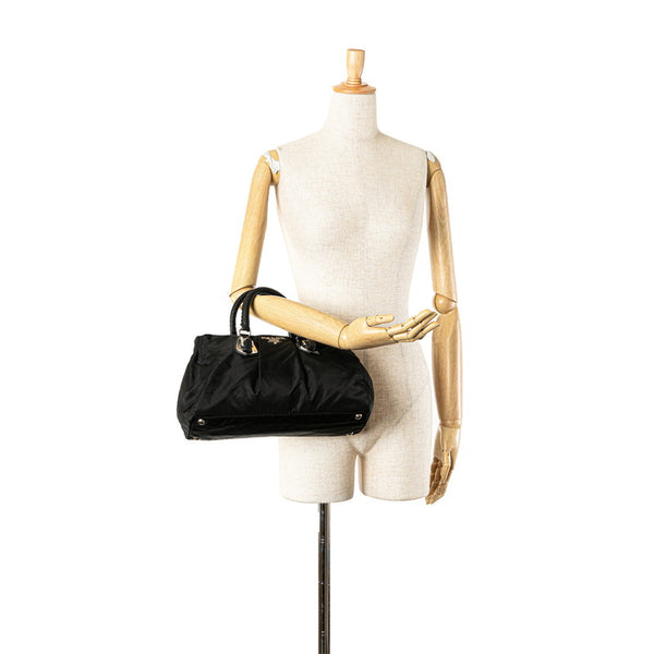 プラダ ロゴ金具 ハンドバッグ BN1704 ブラック ナイロン レディース PRADA 【中古】