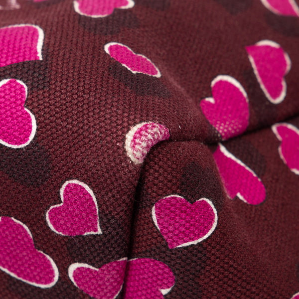 グッチ ハート柄  トートバッグ ハンドバッグ 282439 マルチカラー キャンバス レザー レディース GUCCI 【中古】