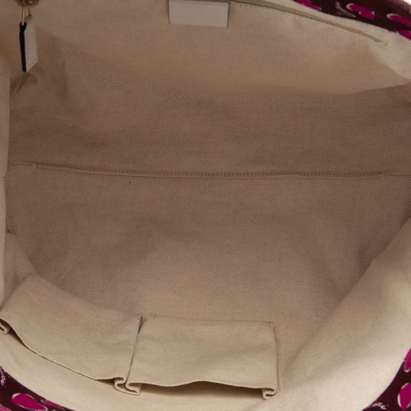 グッチ ハート柄  トートバッグ ハンドバッグ 282439 マルチカラー キャンバス レザー レディース GUCCI 【中古】