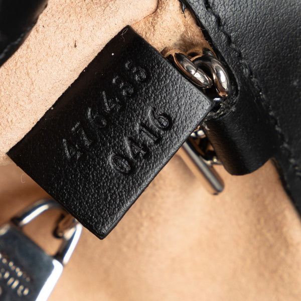 グッチ GGマーモント スーパーミニバッグ キルティングレザー 斜め掛け チェーン ショルダーバッグ 476433 ブラック レザー レディース GUCCI 【中古】