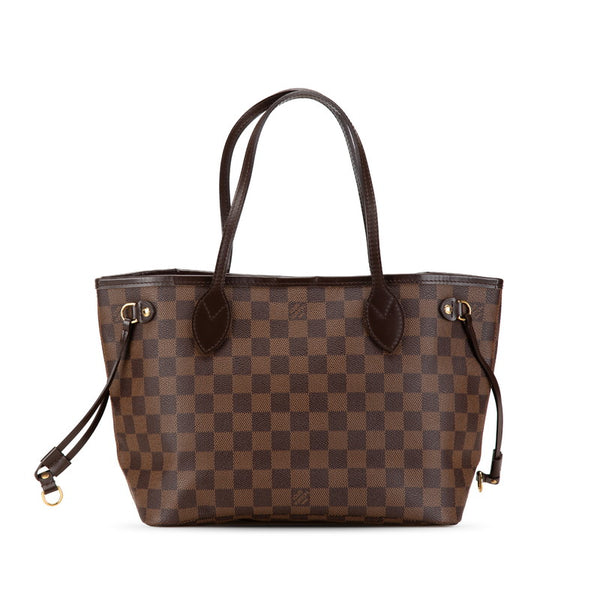 ルイ ヴィトン ダミエ ネヴァーフルPM ハンドバッグ トートバッグ N51109 ブラウン PVC レザー レディース LOUIS VUITTON 【中古】