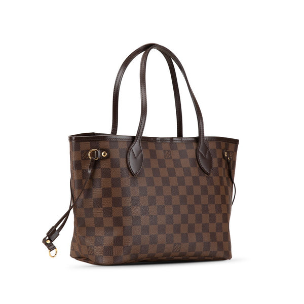 ルイ ヴィトン ダミエ ネヴァーフルPM ハンドバッグ トートバッグ N51109 ブラウン PVC レザー レディース LOUIS VUITTON 【中古】