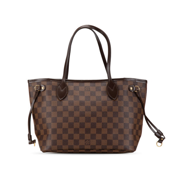 ルイ ヴィトン ダミエ ネヴァーフルPM ハンドバッグ トートバッグ N51109 ブラウン PVC レザー レディース LOUIS VUITTON 【中古】