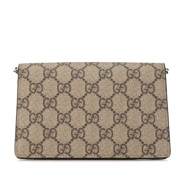 グッチ GGスプリーム ディオニュソス ミニ チェーン ショルダーバッグ 574930 ベージュ ブラウン PVC レザー レディース GUCCI 【中古】