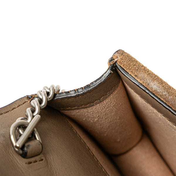 グッチ GGスプリーム ディオニュソス ミニ チェーン ショルダーバッグ 574930 ベージュ ブラウン PVC レザー レディース GUCCI 【中古】