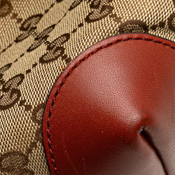 グッチ GGキャンバス トートバッグ 247209 ベージュ ブラウン キャンバス レザー レディース GUCCI 【中古】