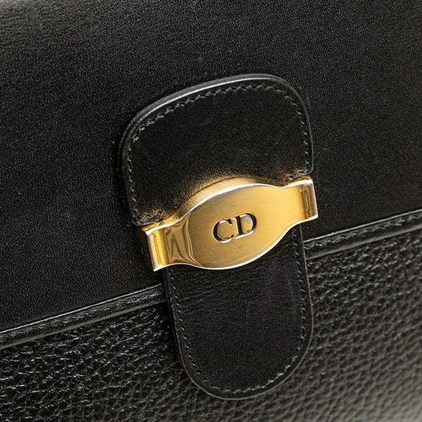 ディオール CDロゴ ショルダーバッグ ブラック レザー レディース Dior 【中古】