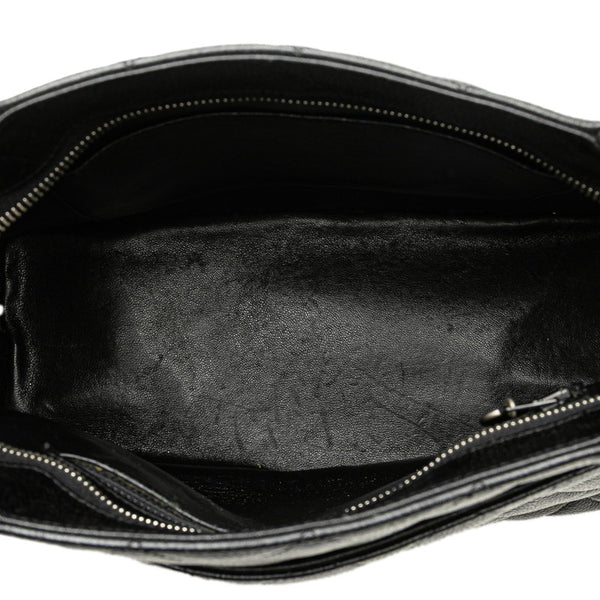 シャネル ココマーク マトラッセ 復刻トート トートバッグ ブラック キャビアスキン レディース CHANEL 【中古】