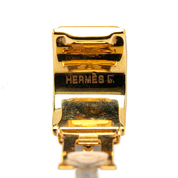 エルメス エマイユ 香水瓶 モチーフ イヤリング ゴールド ネイビー マルチカラー メッキ レディース HERMES 【中古】