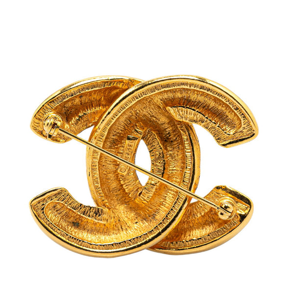 シャネル ヴィンテージ マトラッセ ココマーク ブローチ ゴールド メッキ レディース CHANEL 【中古】
