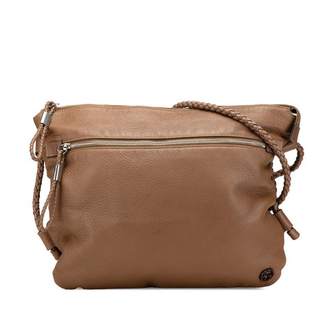 グッチ インターロッキングG 斜め掛け ショルダーバッグ 268244 ブラウン レザー レディース GUCCI 【中古】