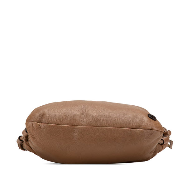 グッチ インターロッキングG 斜め掛け ショルダーバッグ 268244 ブラウン レザー レディース GUCCI 【中古】